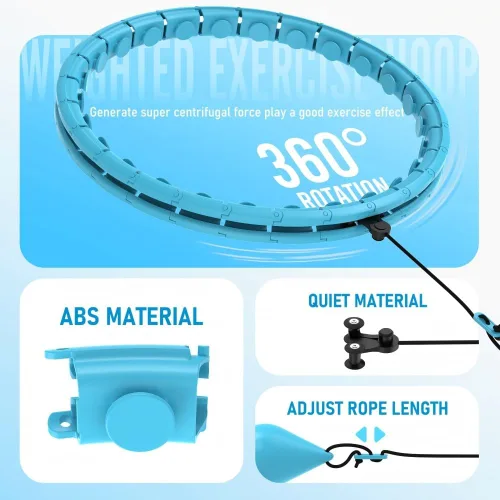 Miniatura 2 de JKSHMYT Infinity Weighted Hula Exercise Hoop, for Adults Women Weight Loss Plus Size, 30 Detachable Links