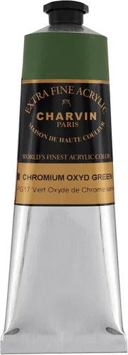 Miniatura 33 de Charvin Pintura acrílica profesional extrafina – verde absenta, tubo de 2.1 fl oz, pigmentos de triple fresado, resistente a la luz, pinturas