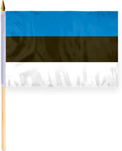 Miniatura 2 de AGAS - Bandera de Estonia de 5 x 8 pies, nailon 200D, 6 agujas cosidas, dobladillo con mosca, nunca se oxida, ojales de latón, bandera nacional