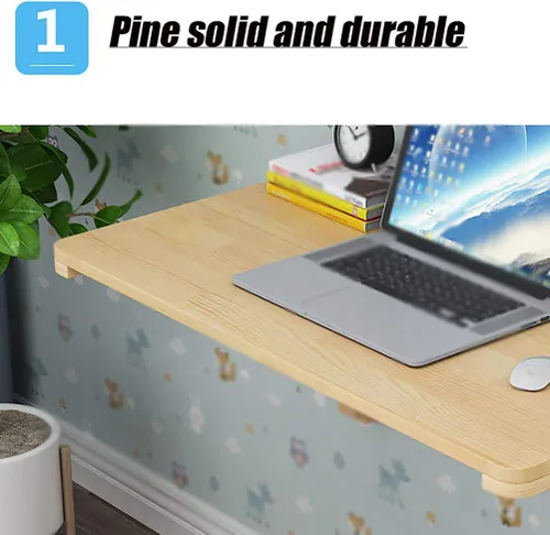 Miniatura 6 de Mesa de comedor de pared, plegable y flotante, con hoja de gota para colgar pequeño espacio para el hogar/la oficina/la cocina y el comedor