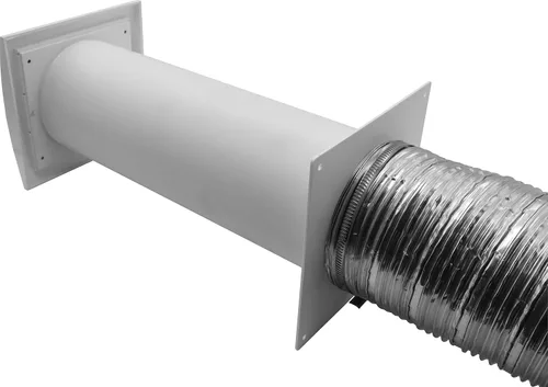 Miniatura 8 de Repa Market Kit de ventilación de plástico de 4 pulgadas, ajustable, cubierta de ventilación de secadora con listones y conector de tubería