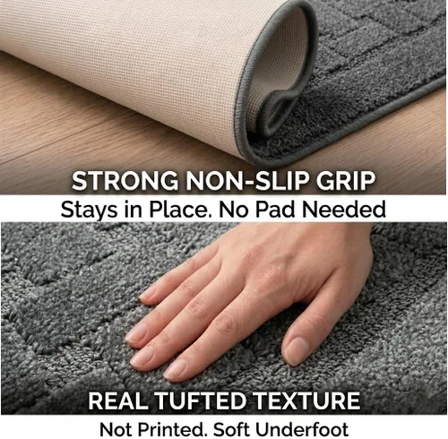 Miniatura 3 de Alfombra antideslizante lavable de 8 pies de largo con respaldo de goma, tapete de piso personalizado para cocina, pasillo, escaleras, dormitorio