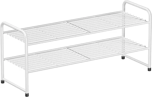 Miniatura 10 de SUFAUY - Estante para zapatos apilable de 2 niveles, zapatero para entrada, con gran capacidad, organizador de calzado para dormitorio, rejilla