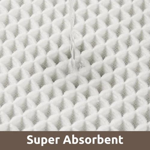 Miniatura 5 de AMOAMI Alfombra de Baño con Textura de Waffle, Alfombras de Baño Absorbentes para Baño Antideslizantes, Alfombras de Baño Lavables a Máquina
