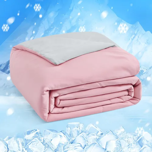 Miniatura 15 de HOMFINE Edredón refrescante para personas que duermen con calor, ambos lados Q-Max > 0.45 de fibra de enfriamiento Arc-Chill para todas