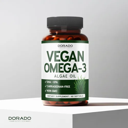 Miniatura 5 de Aceite de algas vegano Omega 3 (60 cápsulas blandas) DHA EPA a base de plantas, de origen sostenible, sin carragenina, sin OMG, salud del corazón