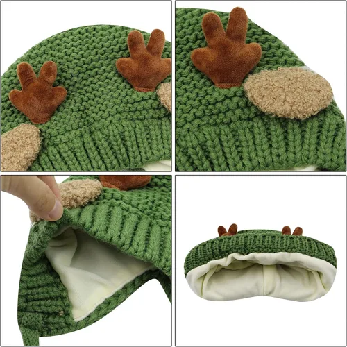 Miniatura 7 de AIBEARTY Gorro de invierno cálido de felpa con correa para la barbilla, talla única