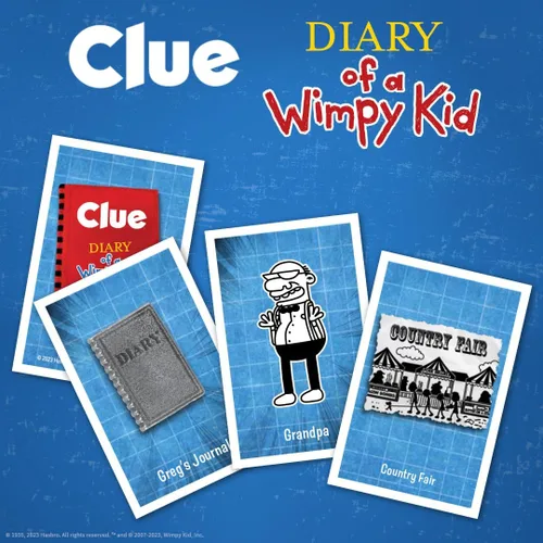 Miniatura 8 de USAOPOLY CLUE: Diary of a Wimpy Kid Resuelve el misterio en este juego de pistas coleccionable con licencia oficial con personajes y ubicaciones
