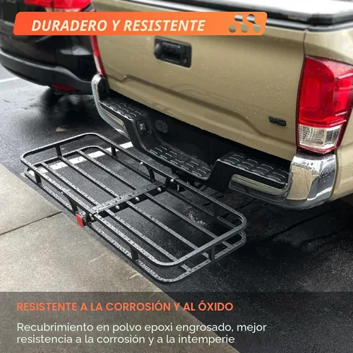 Miniatura 6 de MeeFar Cesta de transporte de carga de montaje en enganche de 53" x 19" x 5" pulgadas + bolsa de carga impermeable (51" x 17" x 18" pulgadas)
