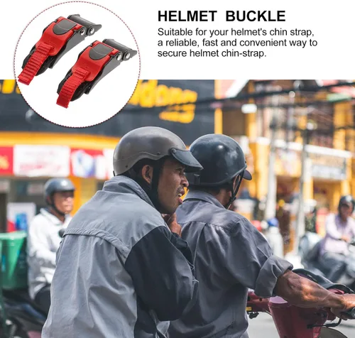 Miniatura 7 de iplusmile Kit de hebilla de correa de barbilla de liberación rápida para casco de motocicleta, reemplazo de hebilla de casco de metal para ajuste