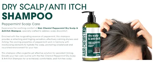 Miniatura 7 de Hair Chemist Champú de menta para cuero cabelludo seco y alivio antipicazón, 33.8 onzas. Fórmula nutritiva que calma el cuero cabelludo irritado
