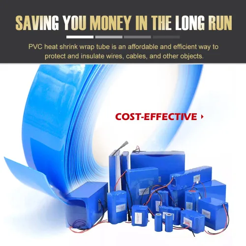 Miniatura 3 de Tubo de envoltura termorretráctil de PVC de 3.95 pulg. (100 mm) de ancho para baterías de litio 18650 21700, paquetes de batería DIY, azul, longitud