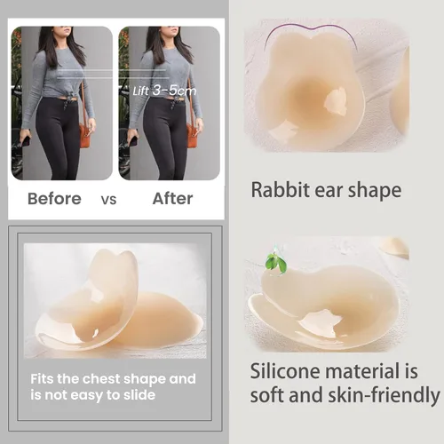Miniatura 4 de DEPOVOR 2023 Newest Added Lift Ultra-Thin Sticky Petals Nipple Covers Adhesive Strapless Backless Bras Silicone Pasties