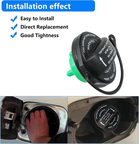 Miniatura 7 de Tapa de combustible compatible con Volkswagen - 3C0-201-550-N para CC, Eos, Passat, Tiguan, Limited Reemplaza la tapa del tanque de gasolina