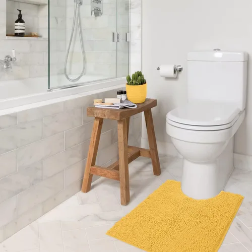 Miniatura 104 de LuxUrux Tapete de microfibra afelpada, de felpilla extrasuave, pelo largo de 1 pulgada, muy absorbente, para baño o ducha, lavar y secar a máquina