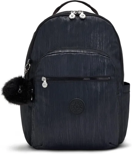 Miniatura 73 de Kipling Seoul - Mochila grande metálica para portátil de 15 pulgadas, Agua (Aqua Flowers)
