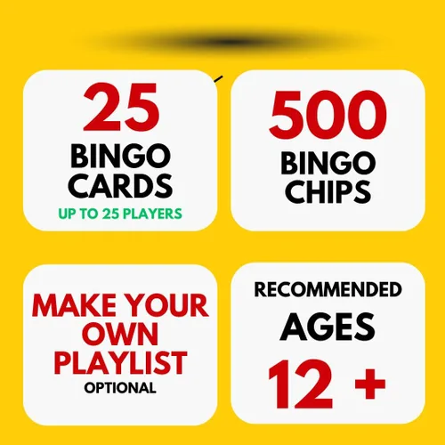 Miniatura 2 de Hip Hop, juego de bingo de música R&B, juegos de cartas para adultos, juegos familiares, tableros de bingo, diversión para la familia, diversión