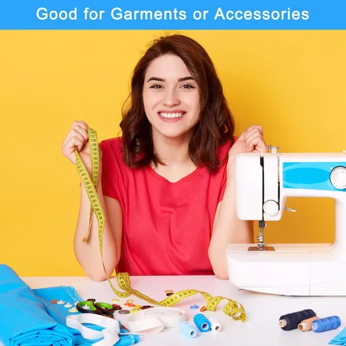 Miniatura 5 de uxcell Cinta de sarga de algodón de 50 yardas, cinta de espiga de 3/8 pulgadas para coser ropa, manualidades (azul)