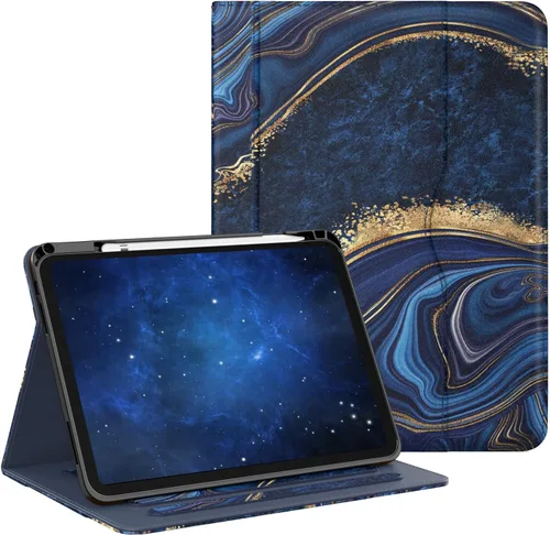 Miniatura 24 de OKP Funda para iPad de 11 pulgadas (A16) 2025 / 10ª generación 2022, para iPad 11ª/10ª de 10.9 pulgadas con funda de cuero PU de visualización Rosa
