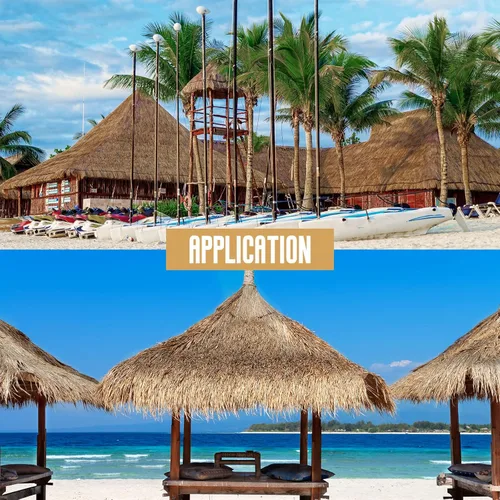 Miniatura 4 de Techo de paja para cabaña Tiki mexicana, falda para bar Tiki, ocultador de paja para bar de techo de paja, decoraciones para bar, rollo de paja