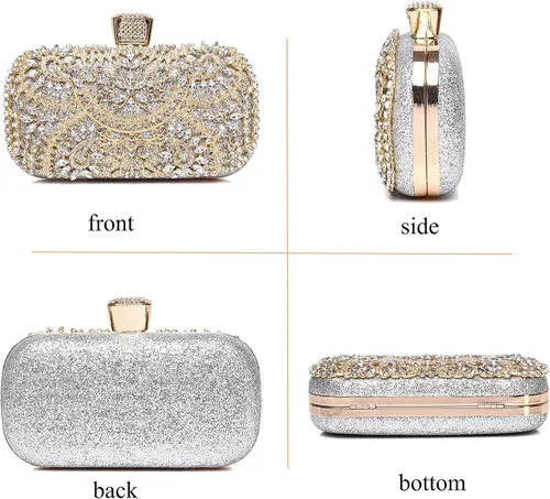 Miniatura 5 de Bolso de mano de noche para mujer boda fiesta de graduación regalo de Navidad y fiesta de Navidad