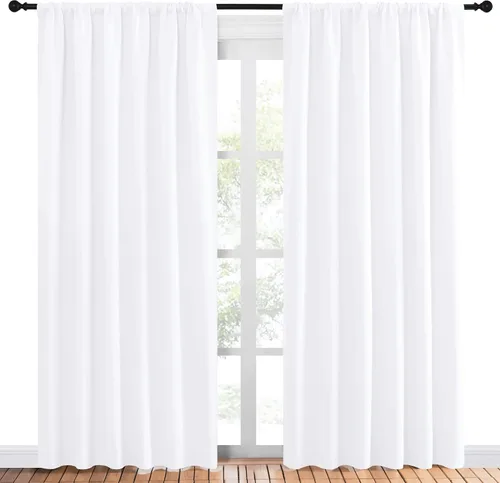 Miniatura 2 de NICETOWN Cortinas opacas para ventanas de caravana, azul aguamarina, 29 x 20 pulgadas, 2 paneles, paneles de cortina de oscurecimiento