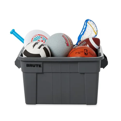 Miniatura 5 de Rubbermaid Commercial Products - BRUTE - Contenedor de almacenamiento con tapa - 20galones - Gris (FG9S3100GRAY) - Paquete de 6