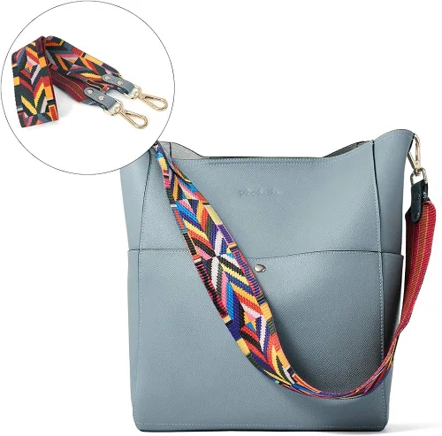 Miniatura 5 de BOSTANTEN - Bolsos de cuero al hombro tipo balde para mujer