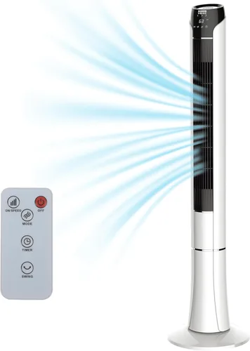 Miniatura 5 de Ventilador de torre de 48 pulgadas con control remoto, ventilador silencioso para dormitorio y hogar Tower fan with remote featuring 3 wind modes