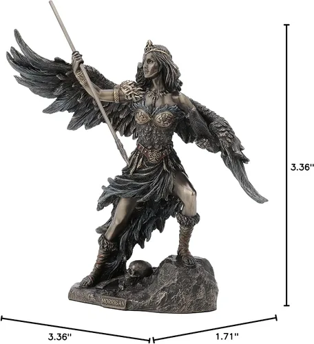 Miniatura 9 de Veronese Design Morrigan The Celtic Phantom Queen de 8 5/8 pulgadas de alto, escultura de resina bronceada fundida en frío, figura para decoración