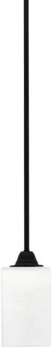 Miniatura 207 de Toltec Lighting Paramount - Mini colgante de 1 luz en acabado negro mate con cristal de arte perla de 7 pulgadas y estilo negro