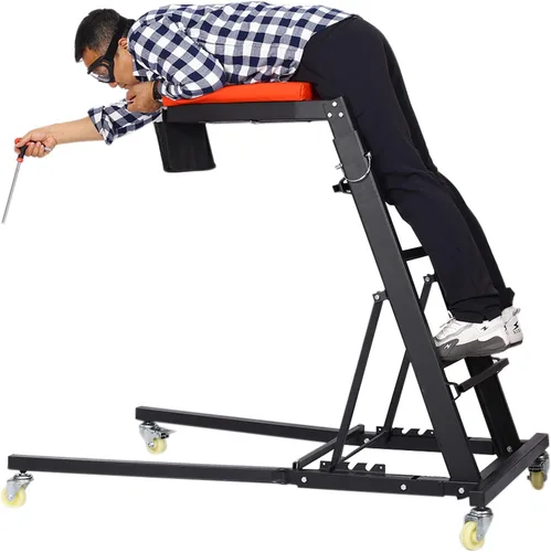 Miniatura 2 de Enredadera de motor automotriz plegable, altura ajustable, capacidad de 400 libras, enredadera de motor superior alta con cuatro ruedas, cubierta