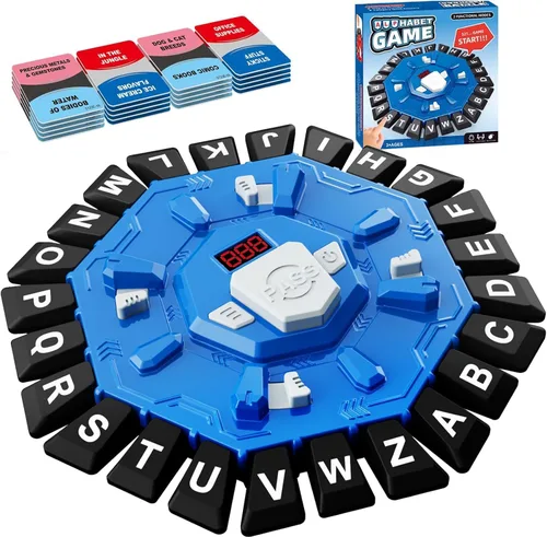 Juego de palabras, juegos de mesa familiares con temporizador de pantalla y 2 modos, juegos de presión de 24 letras de ritmo rápido, juego de