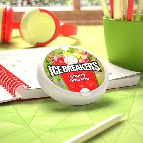 Miniatura 6 de Ice Breakers latas de mentas sin azúcar sabor cereza y limonada, 1.5 oz (8 unidades)