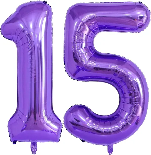 Miniatura 12 de Globo morado de 40 pulgadas con el número 8, globos de helio de Mylar de gran tamaño para fiesta de cumpleaños, boda, aniversario, despedida
