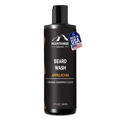 Miniatura 9 de Mountaineer Brand Lavado de barba para hombres Champú para barba 100% natural Espuma suavizante de limpieza gruesa para cabello y piel Hidrata