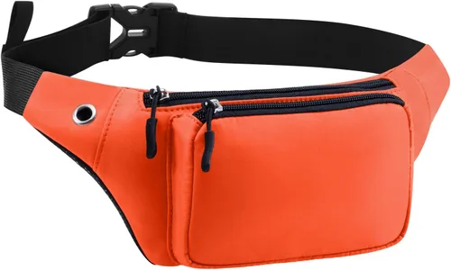 Miniatura 10 de Kamo Fanny Pack, Riñonera Mochila Impermeable Durable Poliéster Pequeño para el aire libre Ligero bolsa cruzada, bolso de día para Mujeres Hombres