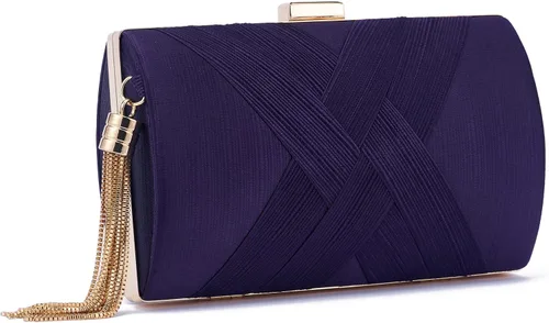 Miniatura 10 de Bolso de mano para mujer, bolso de noche con flecos, bolso de mano para mujer, bolso de mano de boda, bolso de mano con cadena, bolso cruzado