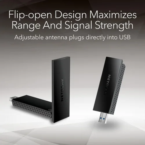 Miniatura 5 de NETGEAR Nighthawk WiFi 6 Adaptador USB 3.0 (A7500) – AX1800 Banda Dual Inalámbrica Velocidad Gigabit (Hasta 1.8Gbps) – Funciona con Cualquier Router