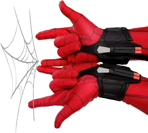 Tirador de telaraña para cosplay accesorios de lanzador de araña accesorios de disparador negro accesorios para decorar lanzador Spider-Man con