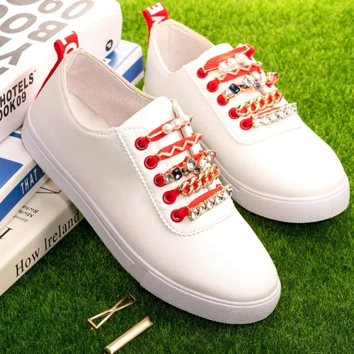 Miniatura 7 de Waydress 18 dijes de cordones para zapatos deportivos, para manualidades, joyas, decoración, clips, diamantes de imitación de perlas de imitación