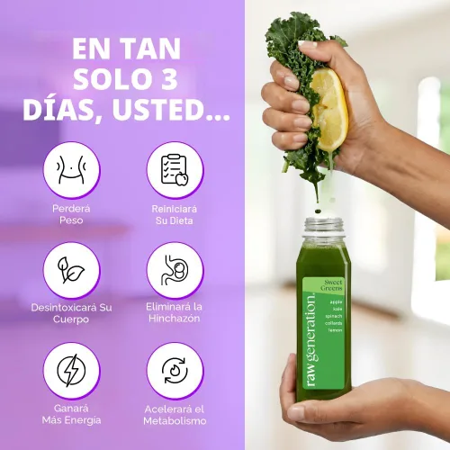 Miniatura 5 de Raw Generation Skinny Cleanse - Limpieza de jugo de 5 días para perder peso, desintoxicación, reducción de la hinchazón y aumento de energía - 30