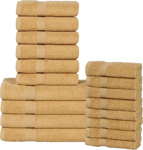 Miniatura 28 de Superior Juego de toallas surtidas de algodón de 6 piezas, incluye 2 toallas faciales, 2 manos y 2 toallas de baño, esenciales ligeros