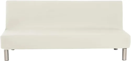 Miniatura 2 de Funda de sofá cama sin brazos de color liso de poliéster y elastano, elástica, para futón, 3 plazas, elástica, plegable, se adapta a sofá cama