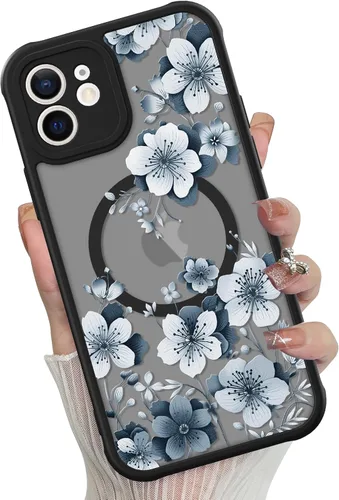 Miniatura 7 de Funda magnética para iPhone 17 Pro [compatible con MagSafe], bonita funda de moda con estampado de leopardo negro, translúcida, mate, parte trasera