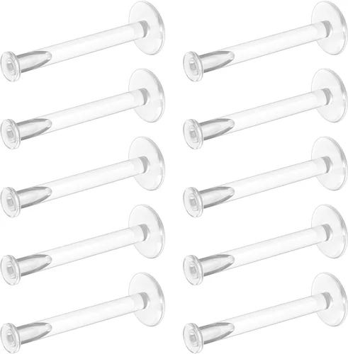 Miniatura 13 de Bioflex - Aretes transparentes para deportes, trabajo, escuela, cirugía, resonancia magnética – Piercing transparente para orejas, cartílago, hélix