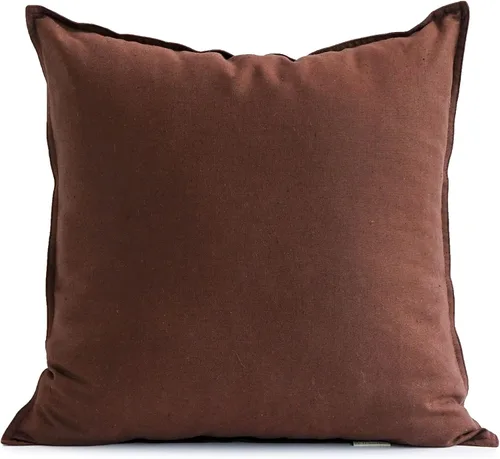 Miniatura 30 de Jeanerlor - Funda de cojín sólida de lino y algodón para decoración, de 18x18 pulgadas, funda de almohada especial para sofá, cama, silla