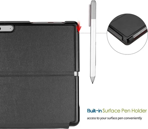 Miniatura 7 de ProCase Funda para Surface Pro 7 Plus/ 7/6/ 5/ Pro 2017/ Pro 4/ Pro LTE de 12.3" con soporte para bolígrafo integrado, compatible con Surface Type