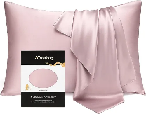 Miniatura 9 de Funda de almohada 100% seda de morera para cabello y piel, doble cara 19 Momme seda pura funda de almohada con cremallera oculta y caja de regalo