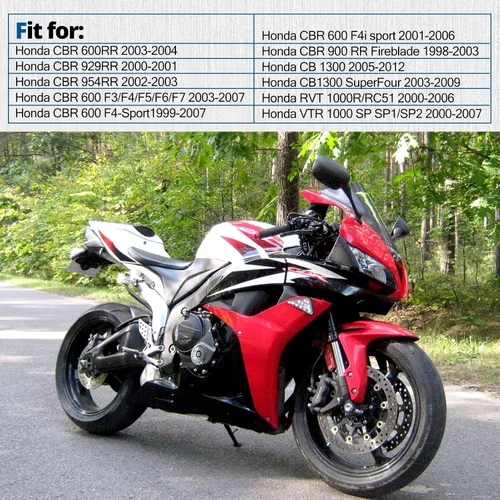 Miniatura 6 de Pastillas de freno delanteras y traseras para Honda CBR600RR 2003-2004 CBR600 F1 F2 F3 F4 F4i F5 F6 Sport 1999-2007 CBR900RR Fireblade 1998-2003